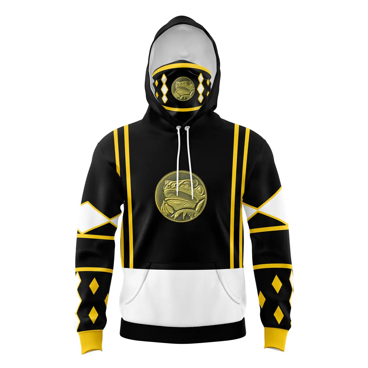 Black Ranger Power Rangers Ninjetti Masked Hoodie - 6XL