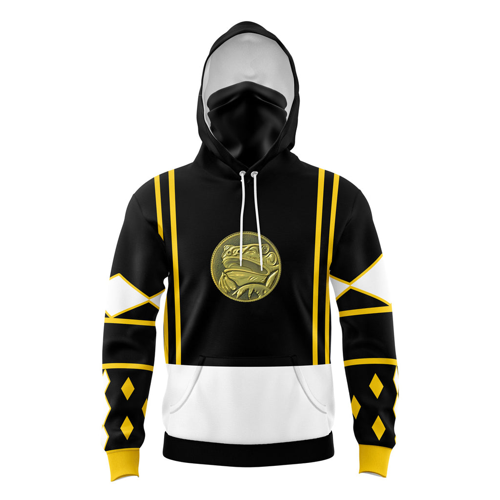 Hoodie Black Ranger v2 Power Rangers Ninjetti Masked - 6XL