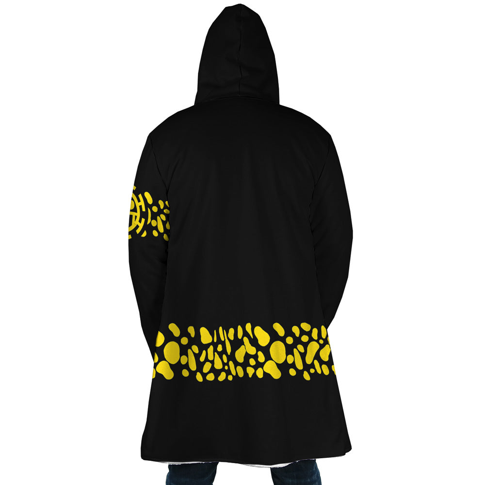 Black Trafalgar Law One Piece Hooded Cloak Coat - XL