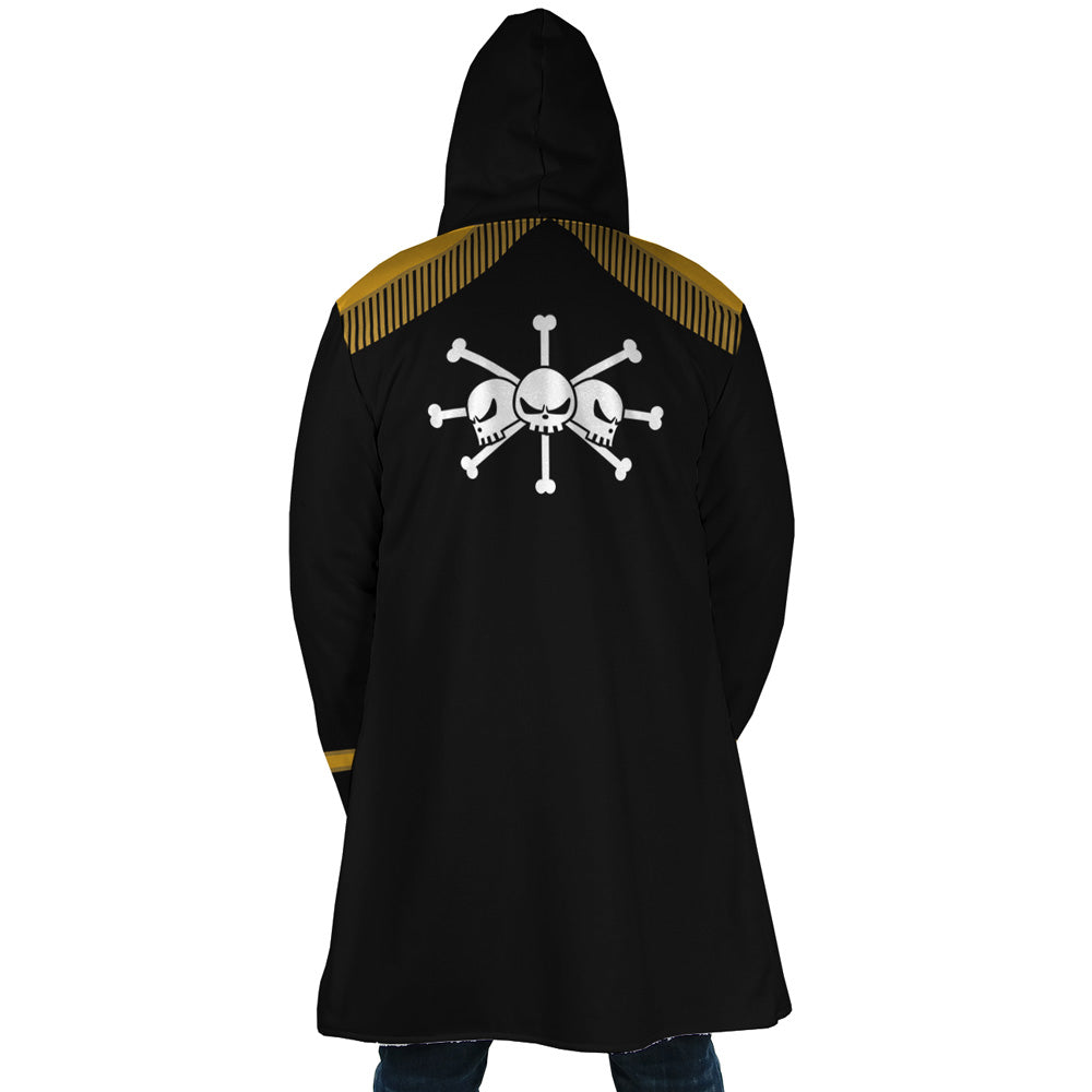 Blackbeard One Piece Pirates Hooded Cloak Coat - XL