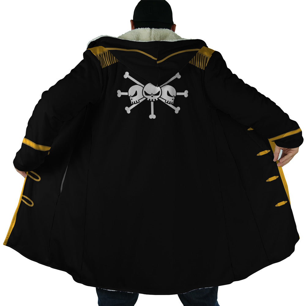 Blackbeard One Piece Pirates Hooded Cloak Coat - 2XL
