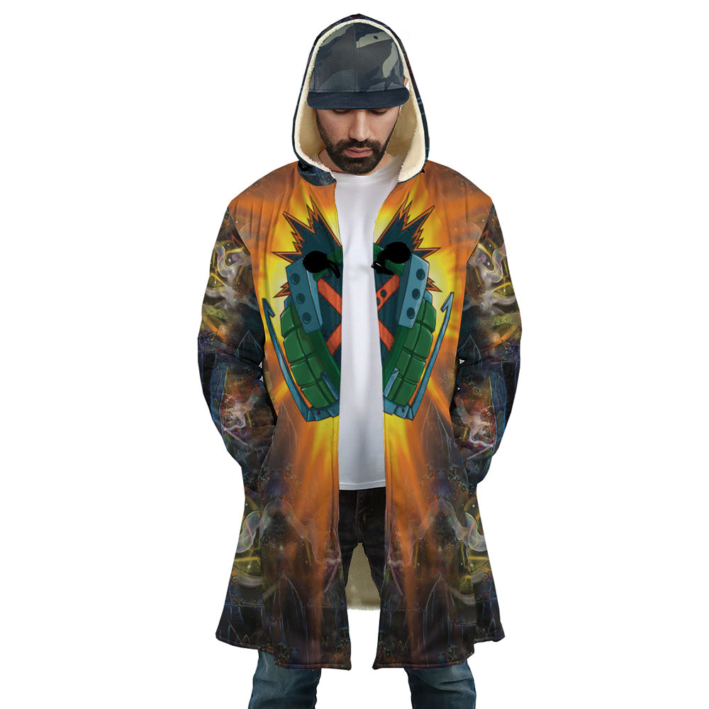 Blazing Bakugo My Hero Academia Hooded Cloak Coat - S