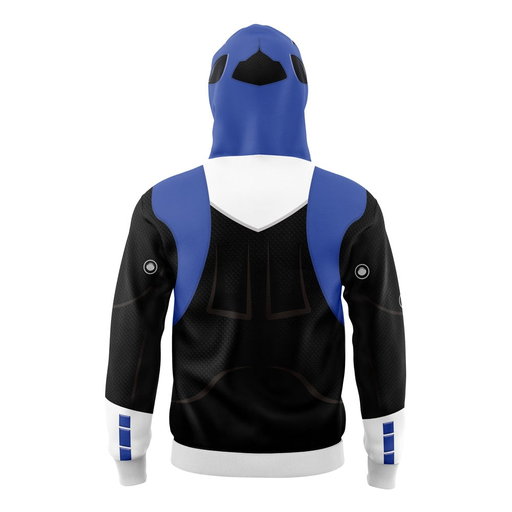 Blue Psycho Rangers Power Rangers Masked Hoodie - M