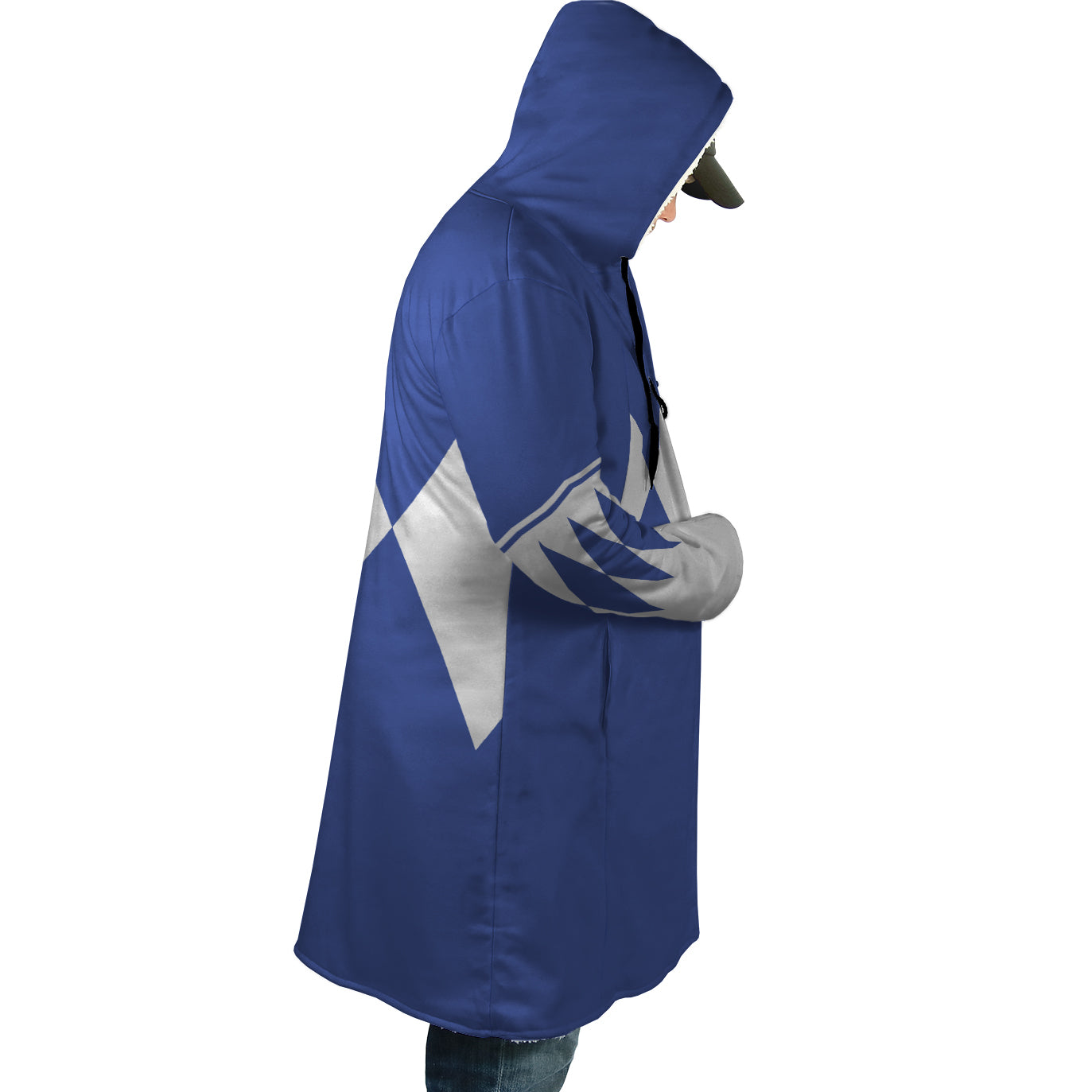 Blue Ranger Mighty Morphin Power Rangers Hooded Cloak Coat - M