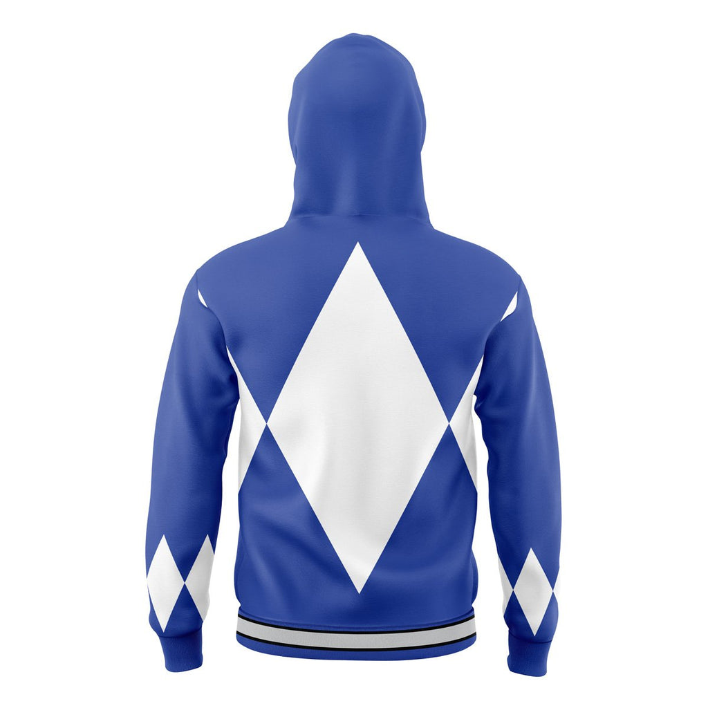 Blue Ranger Mighty Morphin Power Rangers Masked Hoodie - M
