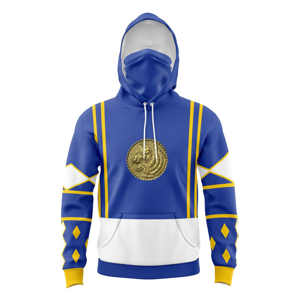 Hoodie Blue Ranger v2 Power Rangers Ninjetti Masked - 6XL