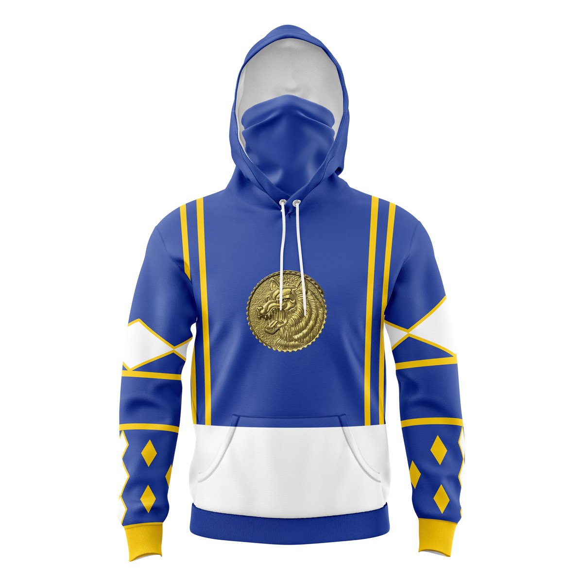 Hoodie Blue Ranger v2 Power Rangers Ninjetti Masked - 6XL