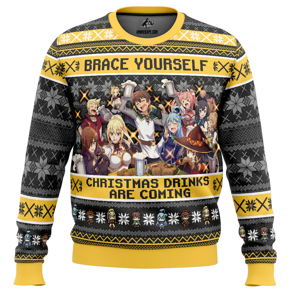 Sweater Brace Yourself Konosuba Ugly Christmas - 6XL