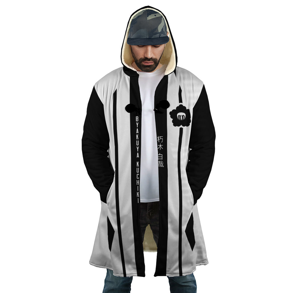 Byakuya Kuchiki 6th Division Captain Gotei 13 Bleach Hooded Cloak Coat - S