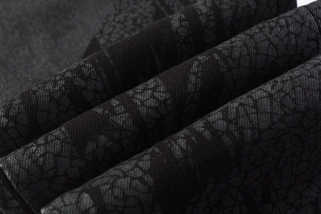Jeans Coating Texture Personalized Fashion Trend High quality pants 9026