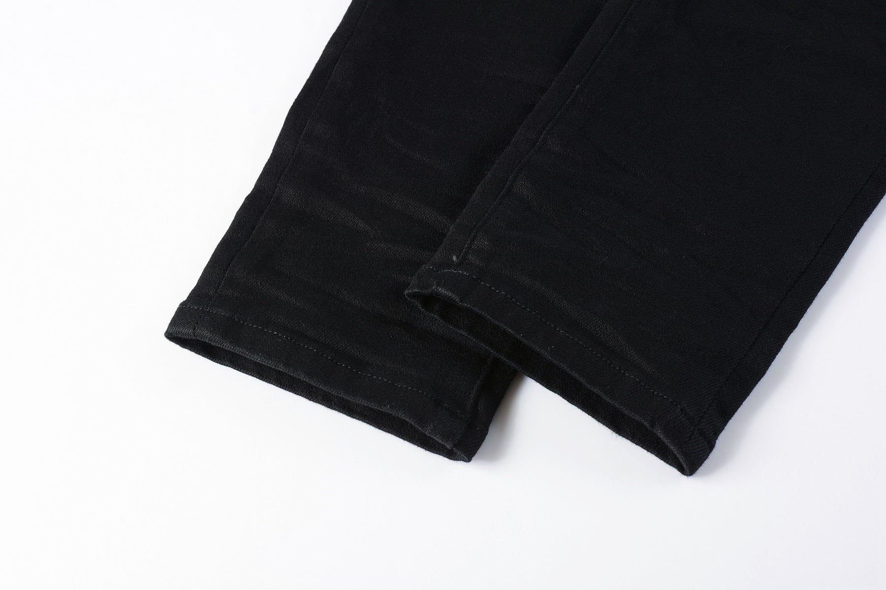 Men Streetwear Skinny Jeans Black Wash with Clean Minimalist Style 9023
