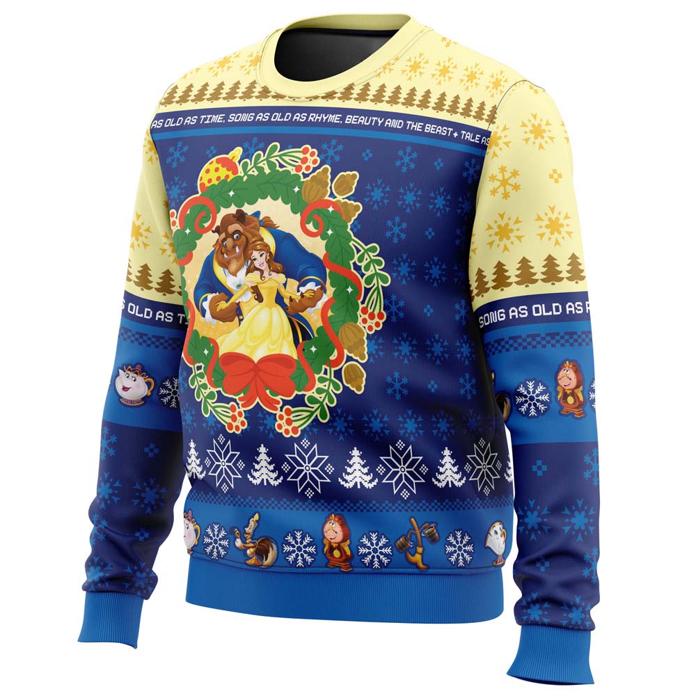 Christmas Beauty and the Beast Disney Ugly Christmas Sweater - 3XL