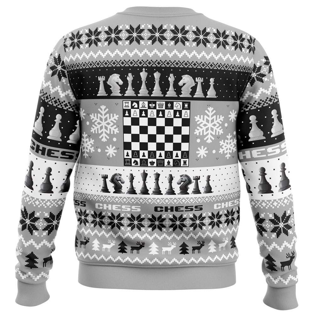 Christmas Chess Board Games Ugly Christmas Sweater - 6XL