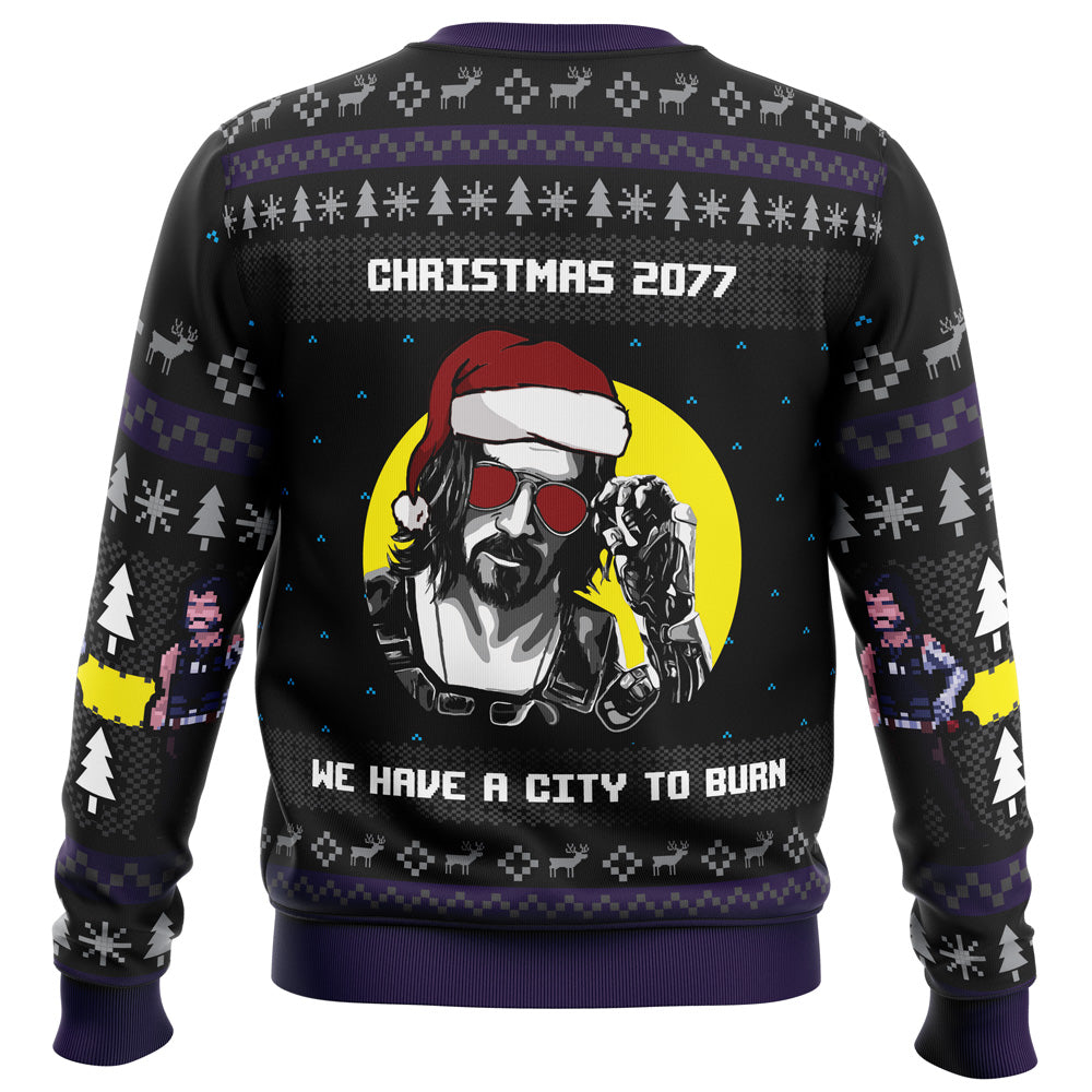 Christmas Cyberpunk 2077 Ugly Christmas Sweater - 5XL