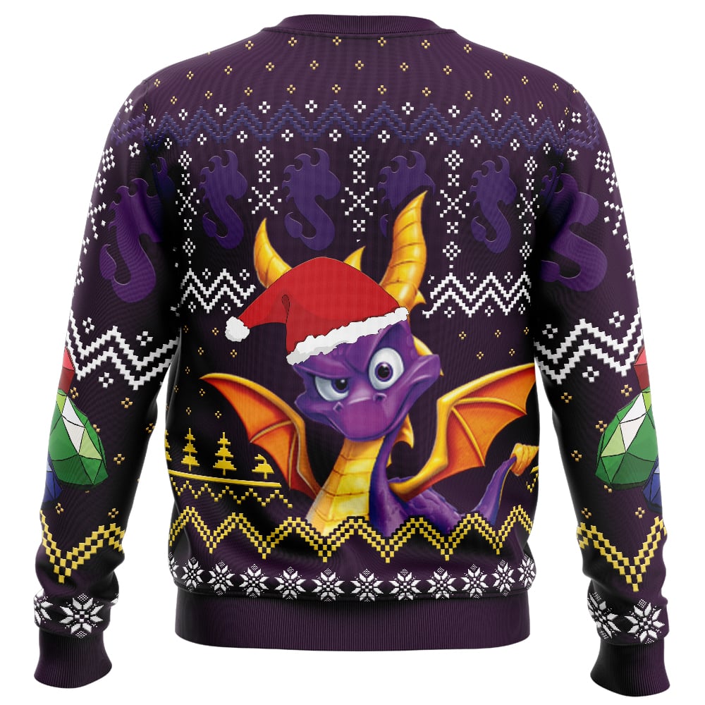Christmas Dragon Spyro Ugly Christmas Sweater - 5XL