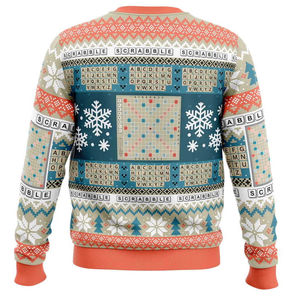 Christmas Scrabble Board Games Ugly Christmas Sweater - 6XL
