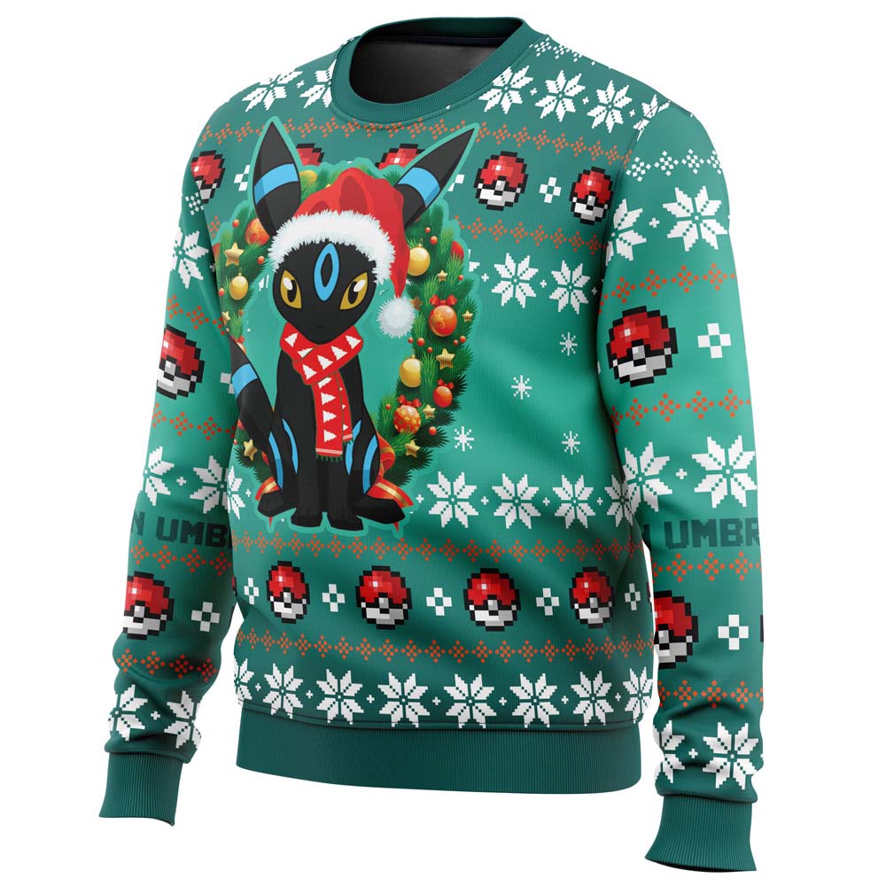 Christmas Umbreon Pokemon Ugly Christmas Sweater - 3XL