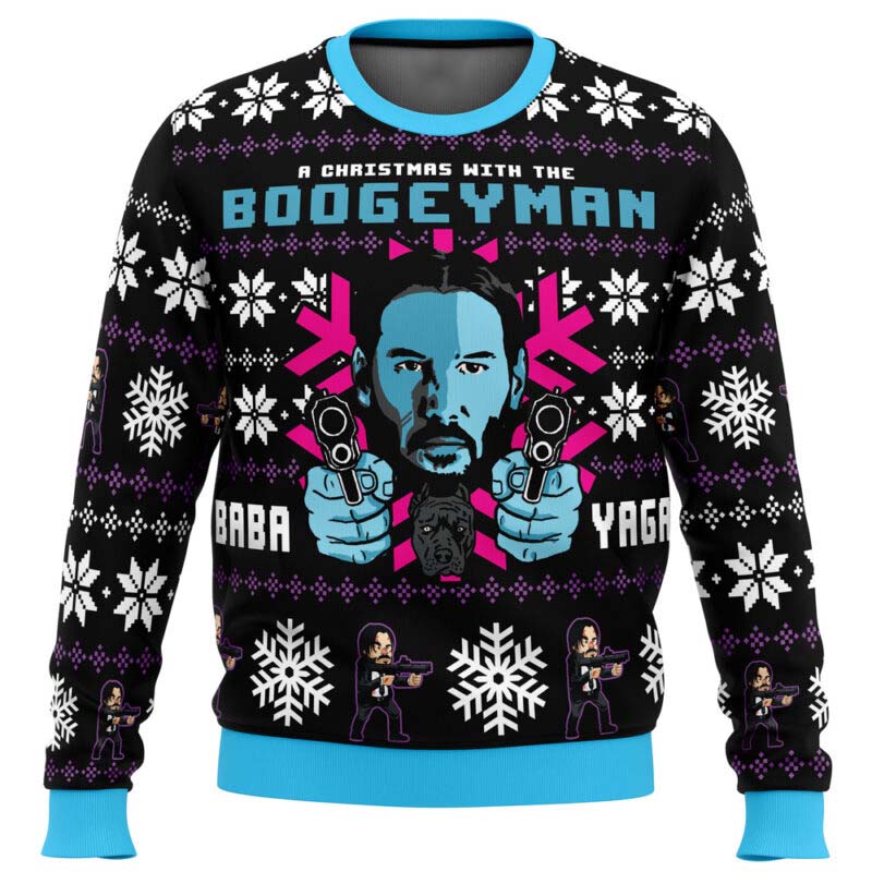 Christmas with the Boogeyman John Wick Ugly Christmas Sweater - 6XL