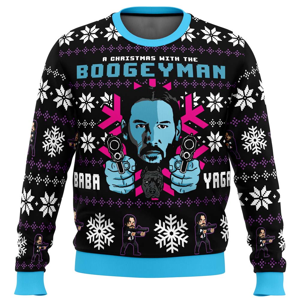 Christmas with the Boogeyman John Wick Ugly Christmas Sweater - 4XL