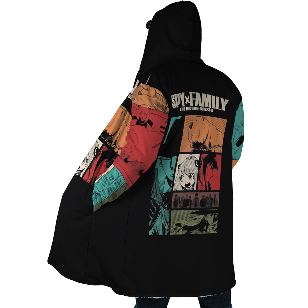 Comic Panel Spy x Family Hooded Cloak Coat - L