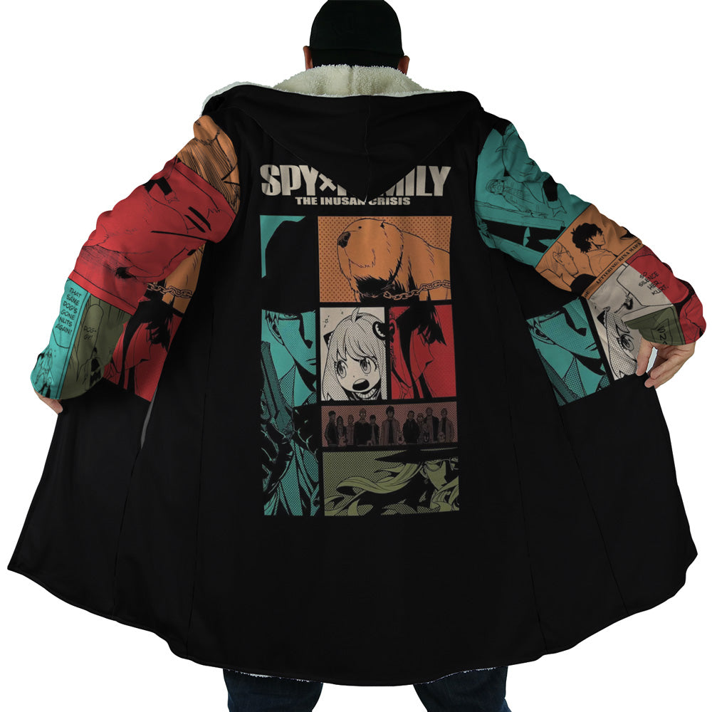 Comic Panel Spy x Family Hooded Cloak Coat - 2XL