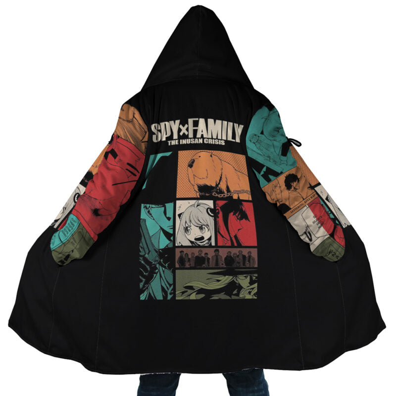 Comic Panel Spy x Family Hooded Cloak Coat - 3XL