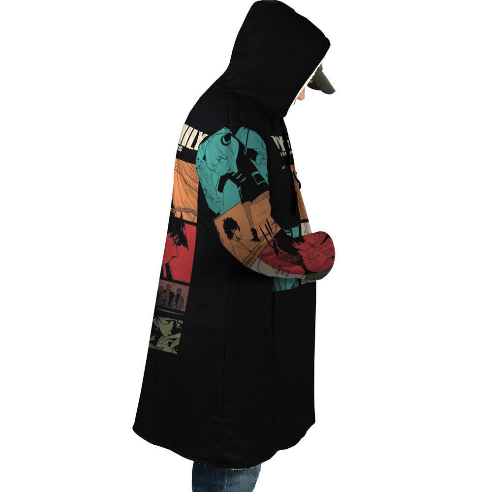 Comic Panel Spy x Family Hooded Cloak Coat - M