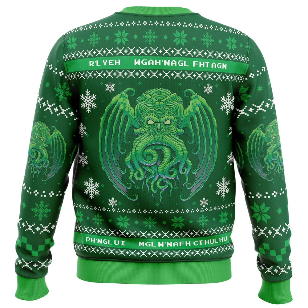 Cthulhu Cultist Christmas Ugly Christmas Sweater - 6XL