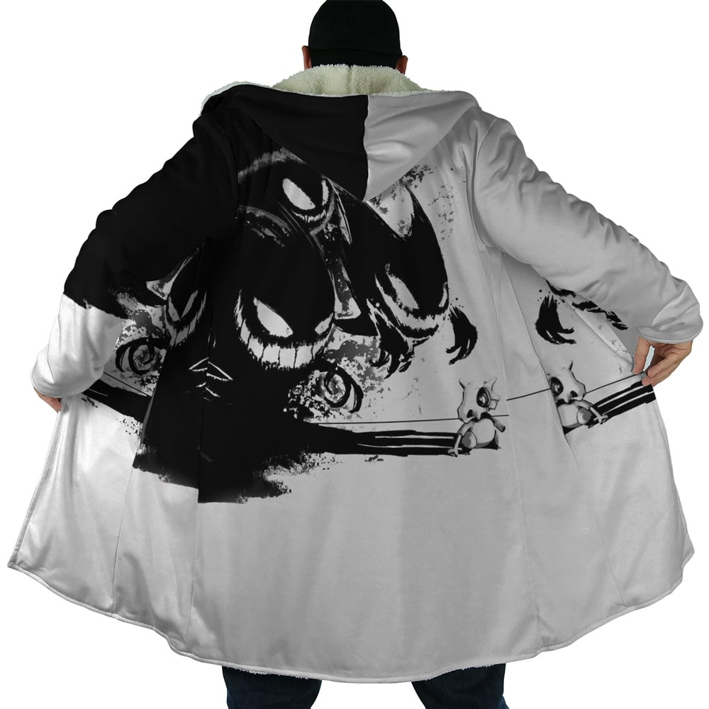 Cubone and the Ghosts Pokemon Hooded Cloak Coat - 3XL