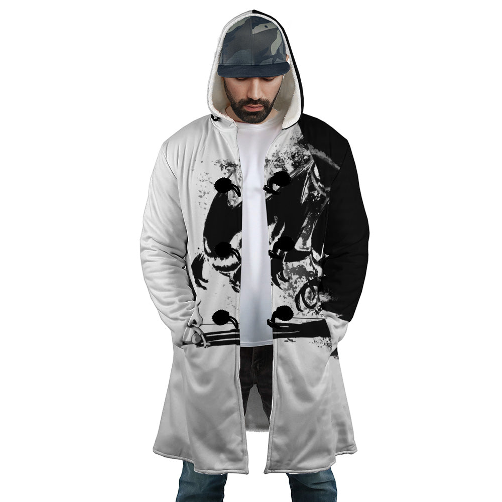 Cubone Haunted by Gastly Haunter and Gengar Pokemon Hooded Cloak Coat - S