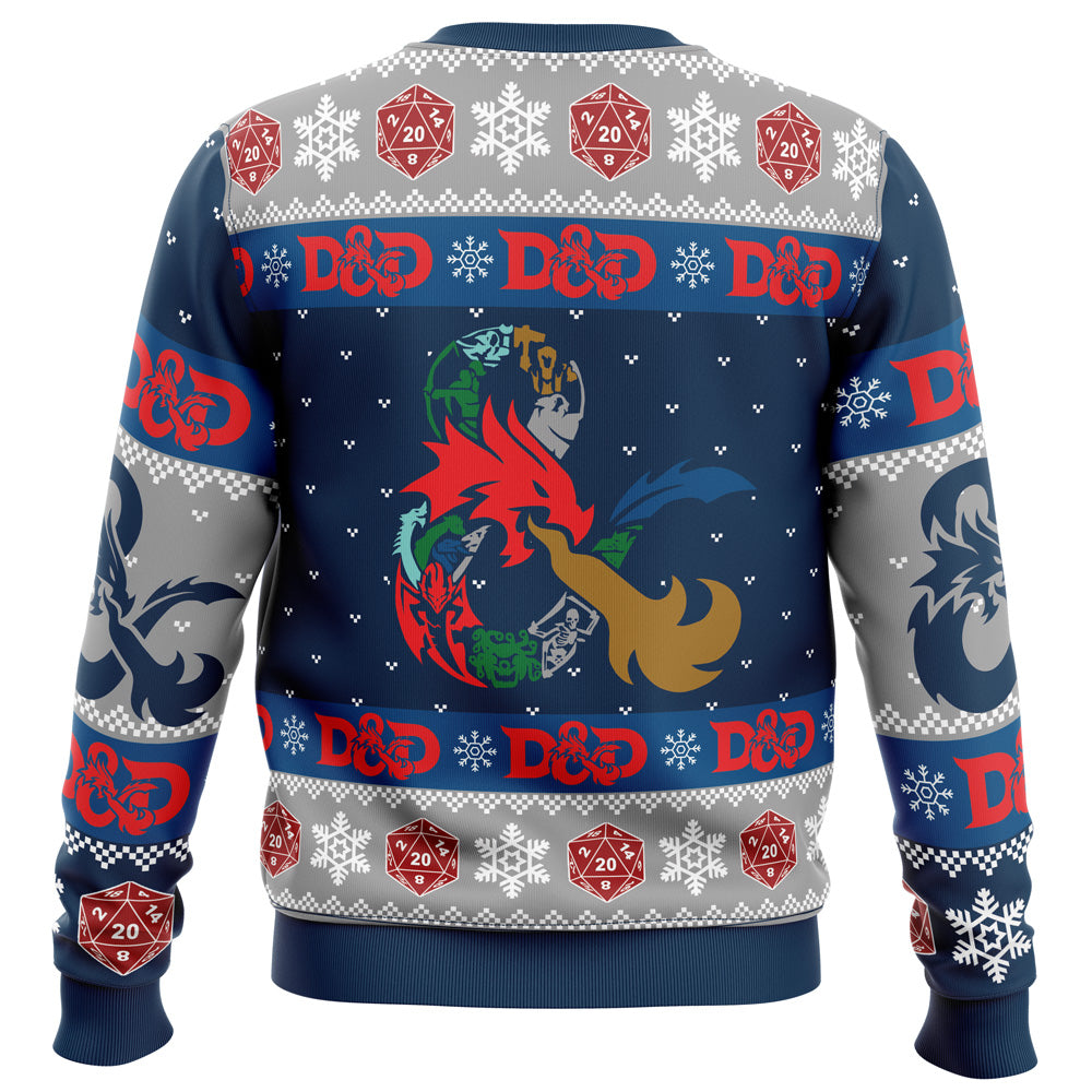 D-20 Dungeons & Dragons Ugly Christmas Sweater - 5XL