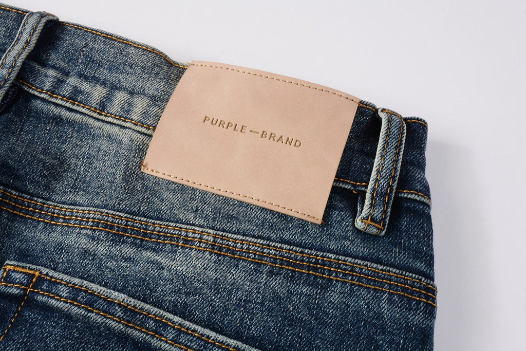 Men Classic Streetwear Jeans Light Washed Distressed skinny Fit 9097
