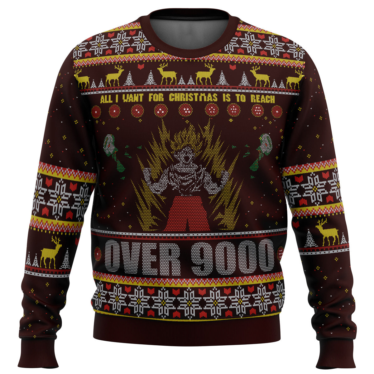 DBZ Goku Over 9000 Dragon Ball Z Ugly Christmas Sweater - 6XL