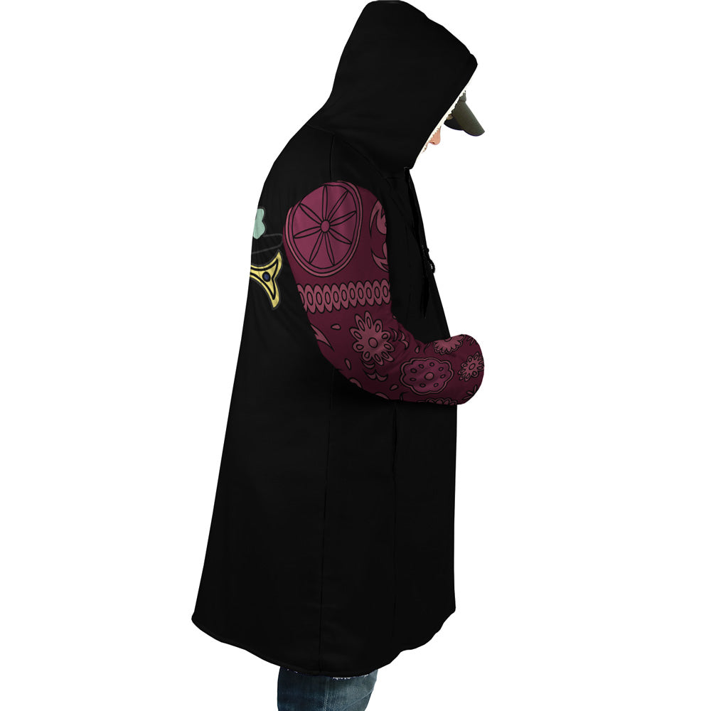 Dracule Mihawk One Piece Hooded Cloak Coat - M