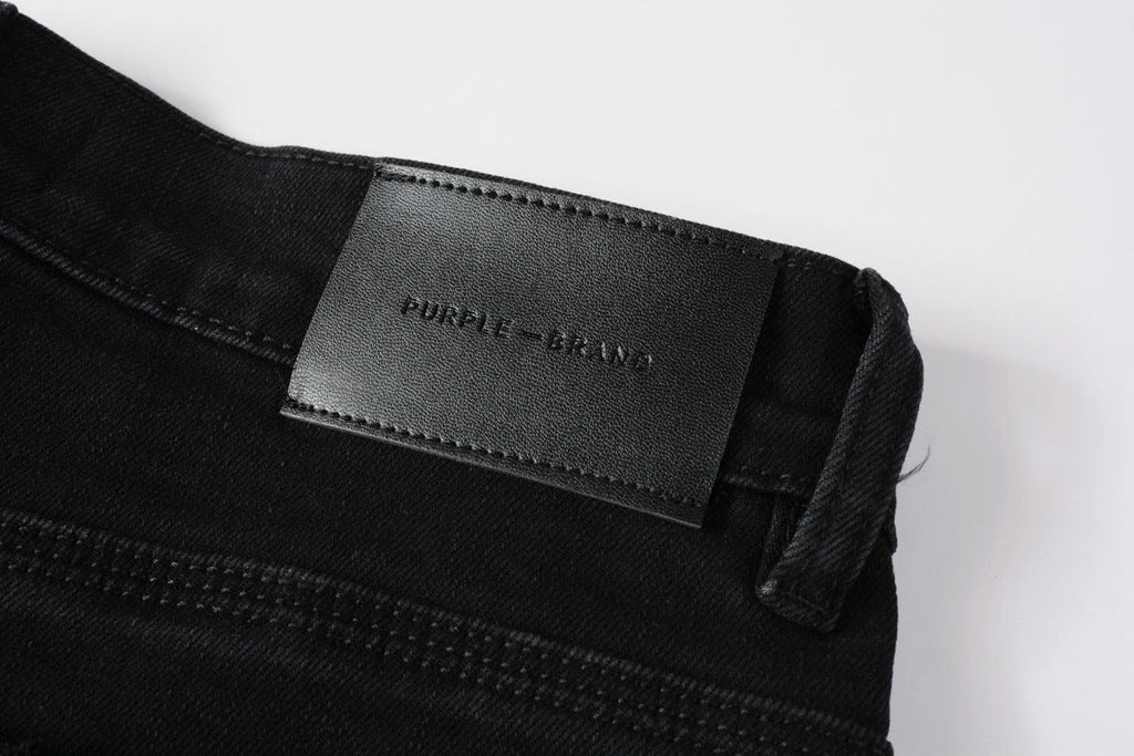 Men Distressed Black Skinny Jeans with Heavy Ripped Design and Grunge Streetwear Vibe 9108