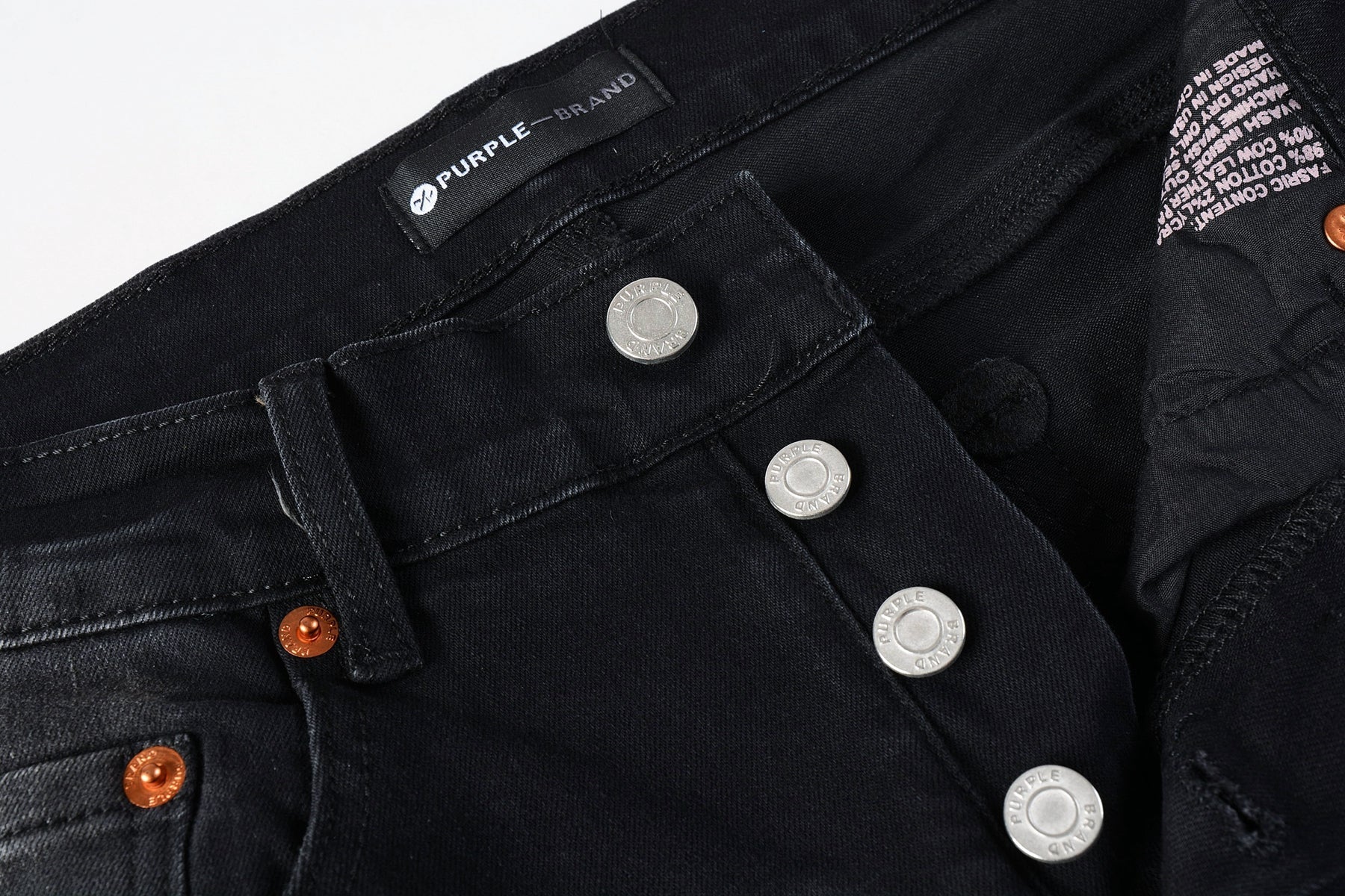 Men Streetwear Skinny Jeans Black Wash with Distressed Rips, Checkered Patches and White Paint Splatter 9001