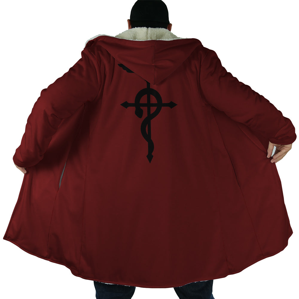 Edward Elric Fullmetal Alchemist Hooded Cloak Coat - 2XL