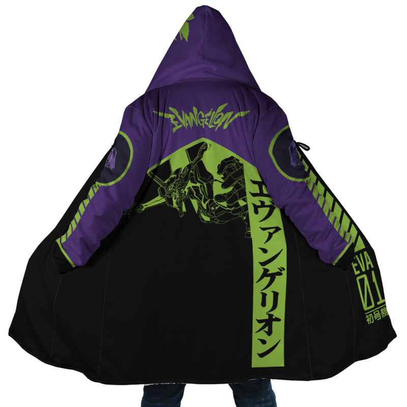 Eva 1 Neon Genesis Evangelion Hooded Cloak Coat - 3XL