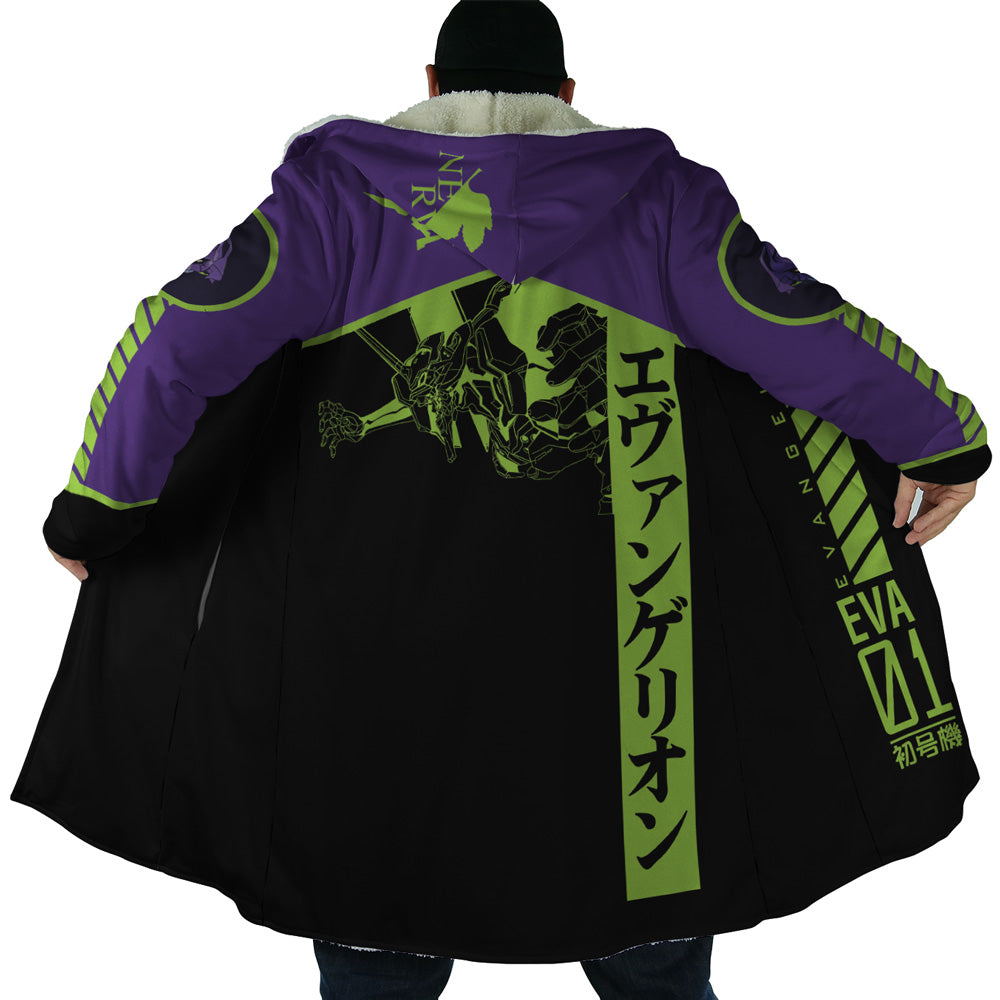 Eva 1 Neon Genesis Evangelion Hooded Cloak Coat - 2XL
