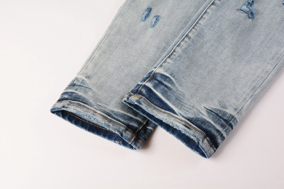New Purple Personality Fashion Jeans 9038