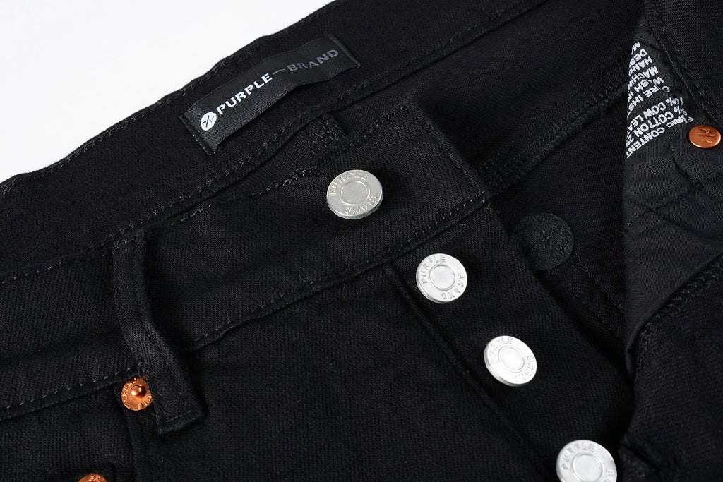 Men Streetwear Skinny Jeans Black Wash with Clean Minimalist Style 9023