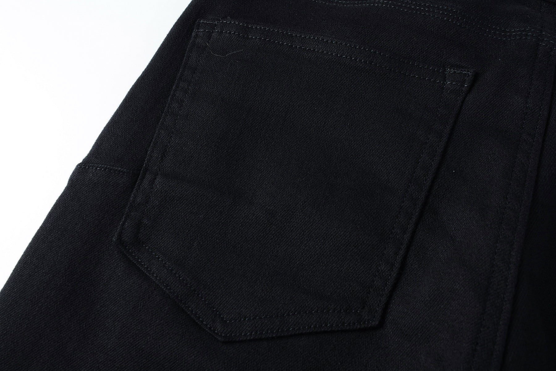 Men Streetwear Skinny Jeans Black Wash with Clean Minimalist Style 9023