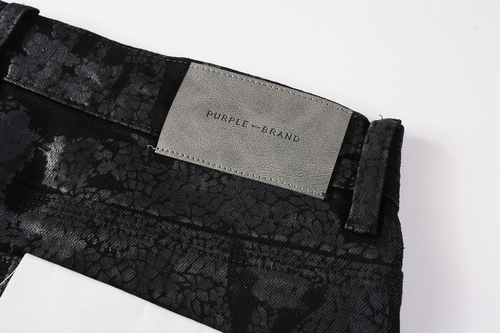 Jeans Coating Texture Personalized Fashion Trend High quality pants 9026
