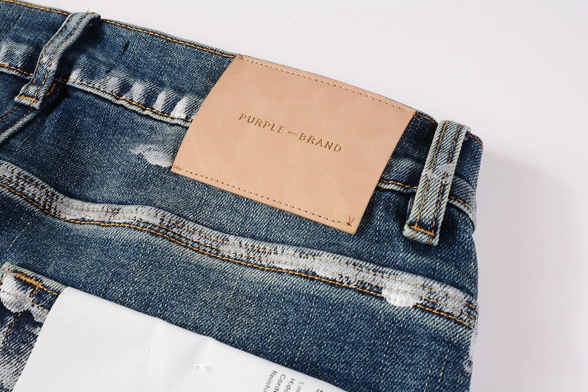 Jeans With Light Dark Paint Distressed Fashion Trend High 9040