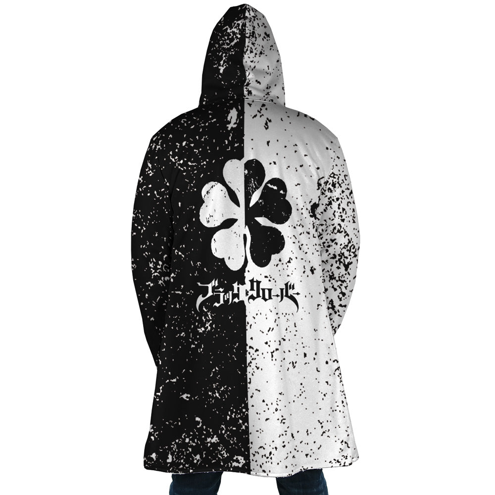 Five Leaf Black Clover Hooded Cloak Coat - XL