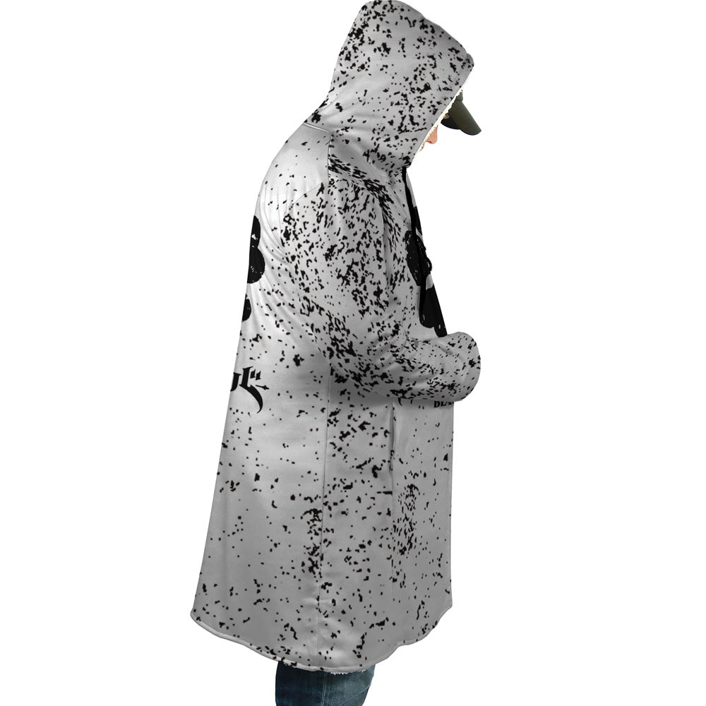 Five Leaf Black Clover Hooded Cloak Coat - M