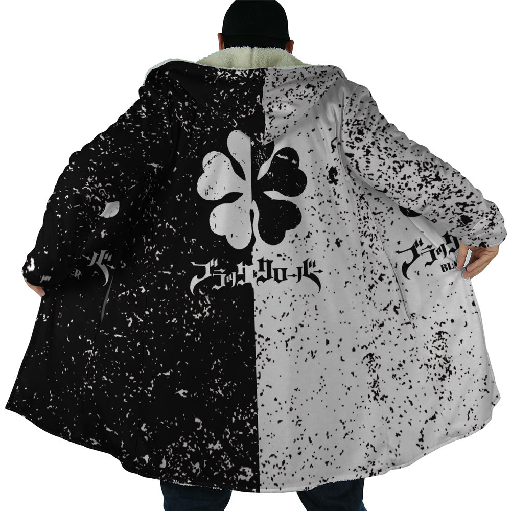 Five Leaf Black Clover Hooded Cloak Coat - 2XL