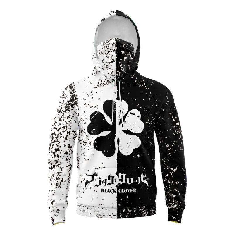 Hoodie Five Leaf Black Clover Masked - L