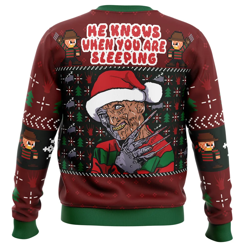 Fred Claws Christmas Freddy Krueger Ugly Christmas Sweater - 5XL