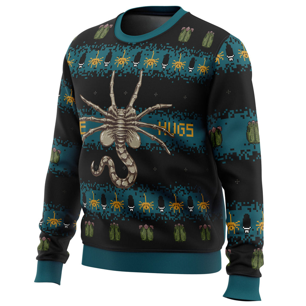 Free Hugs Alien Facehugger Ugly Christmas Sweater - 3XL